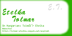 etelka tolmar business card